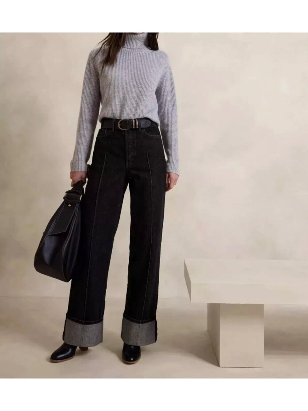 Banana Republic Wide-Leg The Pintuck Jeans Size 30